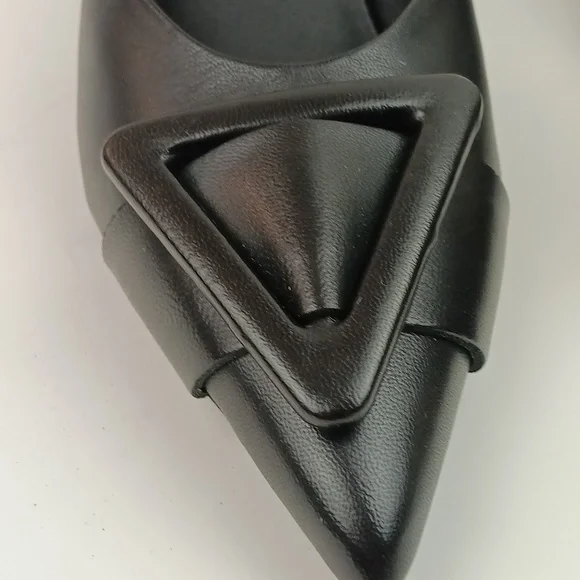 Seychelles Rumor Has It Black Slingback Point Toe Leather Heels sz 8.5 - Picture 10 of 12